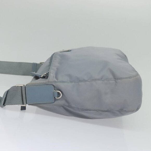 PRADA Shoulder Bag Nylon Light Blue Silver Auth BA4705 - Picture 4 of 16